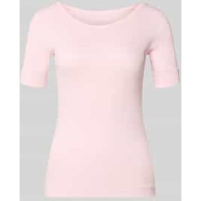 T-shirt met ronde hals en labeldetail