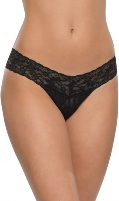Hanky Panky Low Rise Thong - 4911P - Zwart - One size - XS tot XL