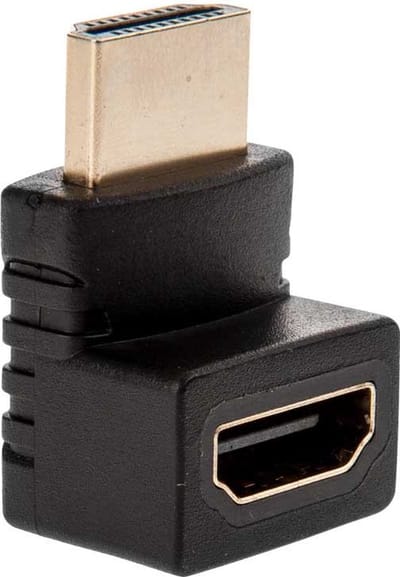 NÖRDIC HDMI-N5010 Haakse HDMI adapter - HDMI mannetje naar vrouwtje - 4K - Zwart
