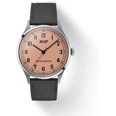 Tissot Leren Band roze Wijzerplaat Heren Modehorloge T142.464.16.332.00 roze