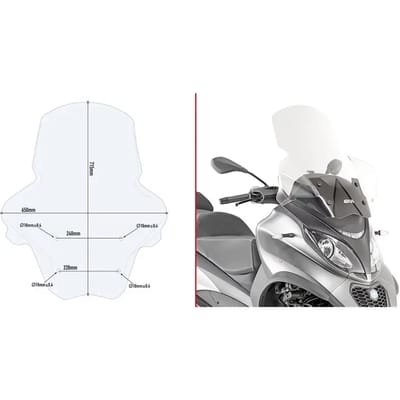 Scooter voorruit Givi Piaggio MP 350-500 Sport/Business (2018 à 2019)