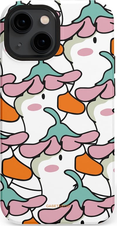 Casetastic Hoesje Geschikt voor Apple iPhone 13 Mini Magsafe - Stijlvolle Beschermende Duo-layer Case - Bloempjeshoed