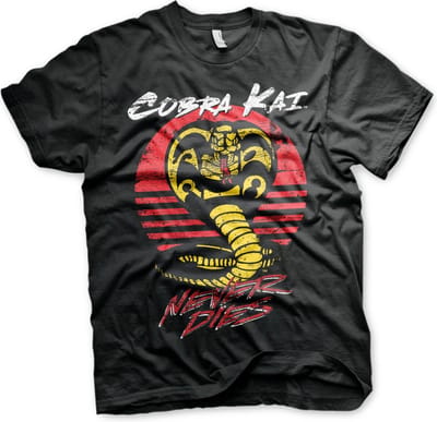 Cobra Kai Never Dies T-shirt Zwart