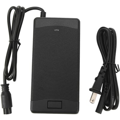 Chargeur 54,6 V 2 A Chargeur de batterie au lithium Adaptateur d'alimentation M16 à 3 broches pour vélo électrique Scooter US PLUG black