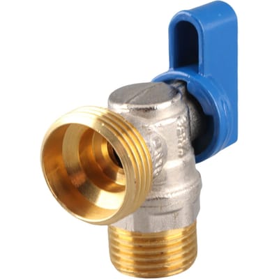 Robinet d'arrêt d'angle G1 2 DN15 Mâle X G3 4 DN20 Mâle Fileté Laiton Quart de Tour Robinet à Boisseau