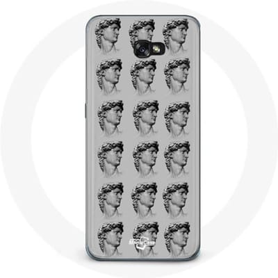 Case voor Samsung A5 2016 Standbeeld grijze achtergrond grijs