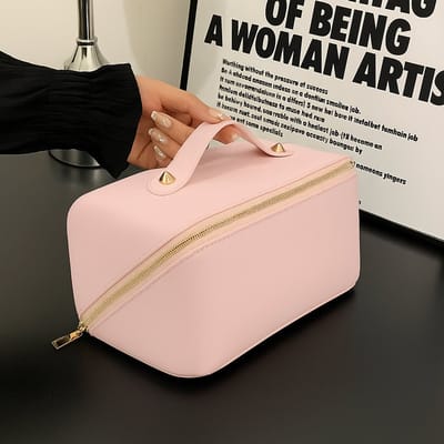 Toilettas, Make Up Tasje, Make Up Koffer, Beautycase, Make Up Organizer, Make Up Tas, Reis Toilettas, Reistas, Toilettas Dames, Make Up Organizer, Make Up Etui, Beautycase Koffer, Cosmetica Tas, Verjaardag, Moederdag, Valentijnsdag, Cadeautje, ROZE