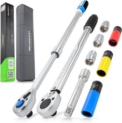 Momentsleutel Set 1/2" 28-210 Nm met Telescopische Ratel en Dopsleutels