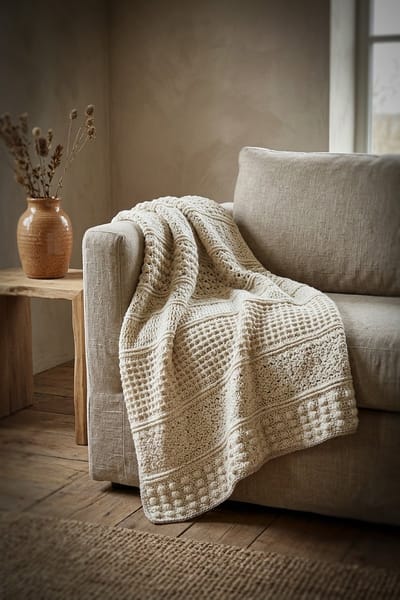 Corneeltje Wol - Haakpakket Plaid Natural Beauty - Woonplaid - Haken - DIY Haakpakket - DIY