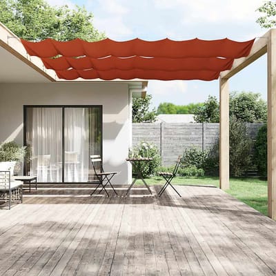 vidaXL - Luifel - verticaal - 100x1200 - cm - oxford - stof - terracottakleurig