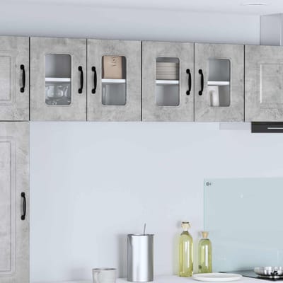 vidaXL - Vaatwasserpaneel - Kalmar - 2 - st - Beton - Grijs - Bewerkt - hout