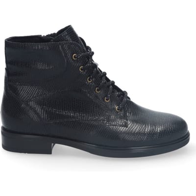 Durea - 9832 H - Hoge sneakersVeterbootsDames veterschoenenDames sneakersHalf-hoge schoenen - Kleur: Zwart - Maat: 39