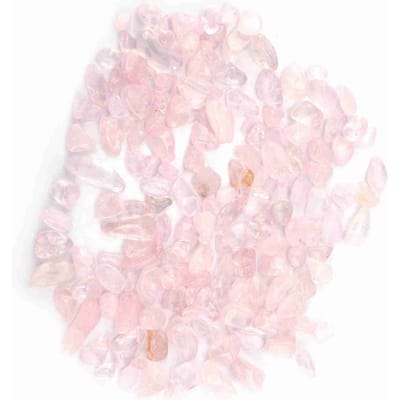 Getrommelde steenslag, vermalen natuurlijke kristalkwartsstukken Rose Quartz