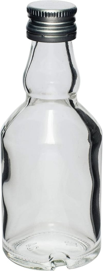 Mini glazenflesjes "shotje" 50ml (10 stuks) inclusief 3 likeur recepten