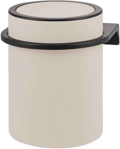 Cosmetica emmer - Afvalemmer badkamer - Hygiënisch afval - Softtouch oppervlak - 55 liter - Beige