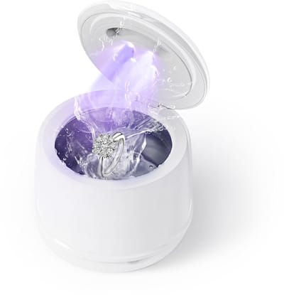 Ultrasone Reiniger - Reinigingsapparaat - Sieraden Schoonmaken - Degas Modus - 200ml Inhoud - Zilver