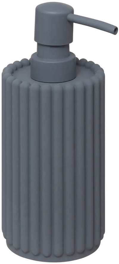 5five Zeeppompje/zeepdispenser - Roman - antraciet - 350 ml - badkamer - keuken - toilet - polyresin kunststeen