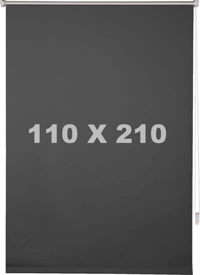 Happyment Luxe Rolgordijn Antraciet - 110x210cm - Rolgordijnen verduisterend - Luxaflex - Isolerend - Zonder of met boren
