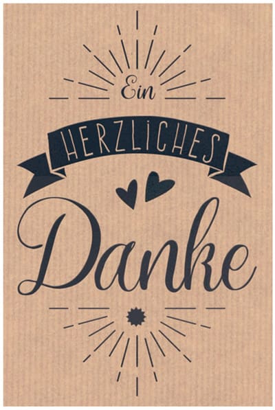 Minikaartje 'Hartelijke dank'