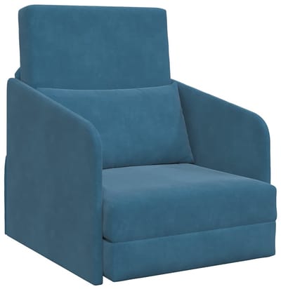 Slaapstoel - Uitklapbaar - Slaapbank - Logeerbed - Zetelbed - Slaapfauteuil - Vouwbed - 1 persoons - Zeer comfortabel - Blauw
