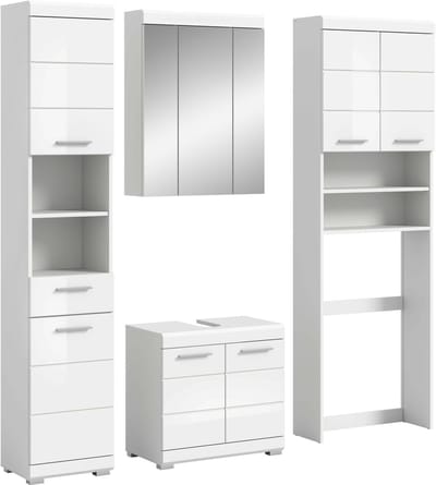 Scout badkamercombinatie wit hoogglans MDF TZ wit NB - 34x190x191cm