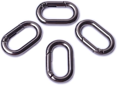 Karabijnhaak Set - Veersleutelringen Clips - Tassen Bevestigen - Eenvoudig Veer Mechanisme - 35x21 mm Buitenmaat