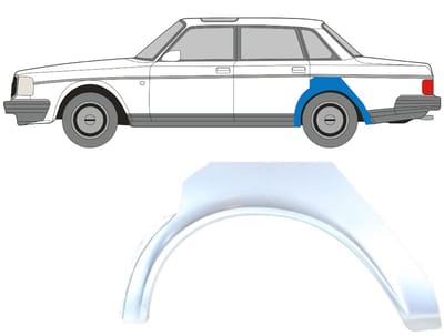 Reparatiepaneel achterspatbord voor Volvo 240 1975-1993 / Links