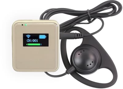 HorsewhispererPRO Showtime - EXTRA ONTVANGER CHAMPAGNE compatibel met Showtime transmitter - Compact & performant instructiesysteem voor paardrijden - dressuur - jumping