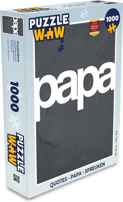 Puzzel Quotes - Papa - Spreuken - Legpuzzel - Puzzel 1000 stukjes volwassenen - Vaderdag cadeautje - Cadeau voor vader en papa