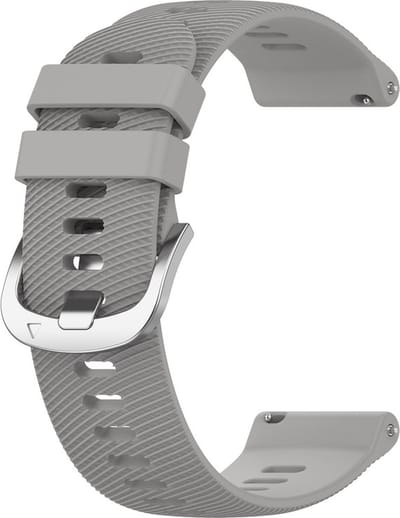 Siliconen bandje - geschikt voor Garmin Venu 2s / 3s / 4 (41mm) / Vivoactive 4s / Forerunner 255s / 265s - Huawei Watch GT 5 Pro - 42mm / GT 6 / GT 5 / GT 4 - 41mm - grijs