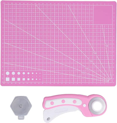 45mm Roterende Cutter Set voor Naaien en Quilten - Inclusief Mat en 5 Vervangende Snijbladen