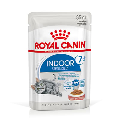 24x85g Indoor Sterilised 7+ in Saus Royal Canin Kattenvoer