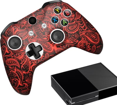 Gadgetpoint - Hoesjes & Skins voor Xbox One - Performance Gaming Case - Soft Grip Covers - Anti-Slip Controller Accessoires - Tattoo - Rood