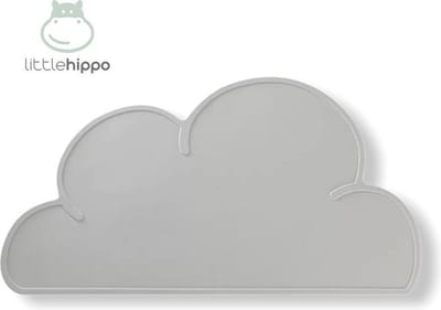 Antislip siliconen placemat 'Grijs' - Onderlegger - Wolk - Baby - Kind - Tafelgerei - Gratis verzending