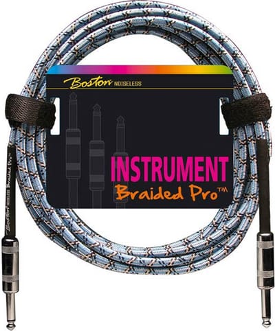 Gitaarkabel - Boston GC-266-6 - Braided Pro - Recht - Vintage blauw - 6 meter