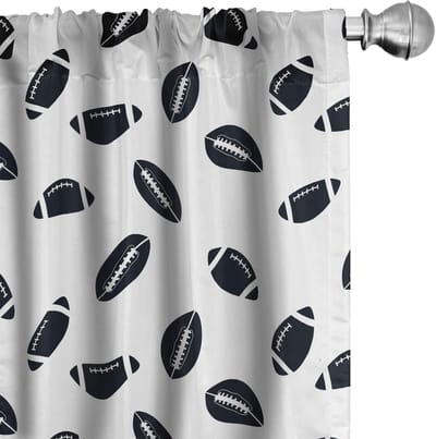 ABAKUHAUS Gordijnen – Amerikaans voetbal – 2x75x225 cm – Microvezel