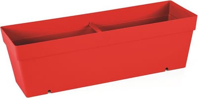 2st Elegante Mansion drainage Bloembak rood kruidenbak 52x17 cm plantenbak bloempotten rechthoek