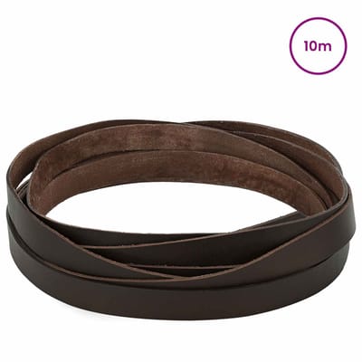 vidaXL - Leren - riem - 1 - Donkerbruin - 1000 - x - 1 - cm - Leer