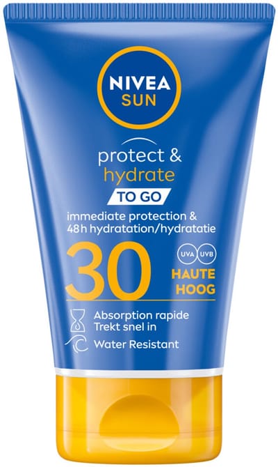NIVEA Sun Protect & Hydrate Zonnebrand Travelsize SPF 30 - 6 x 50 ml - Voordeelverpakking