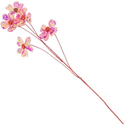 Kunstbloem holo roze/rood