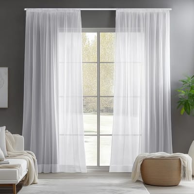Dailygoody - Transparant Woonkamer Gordijn - Lichtfilterend - Luxe en Stijlvol - 132x214 cm - Voile Gordijnen - Geschikt voor Diverse Ruimtes - 2 Stuk