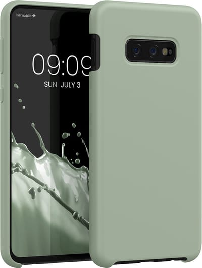 kwmobile telefoonhoesje geschikt voor Samsung Galaxy S10e - Hoesje met siliconen coating - Smartphone case in grijsgroen