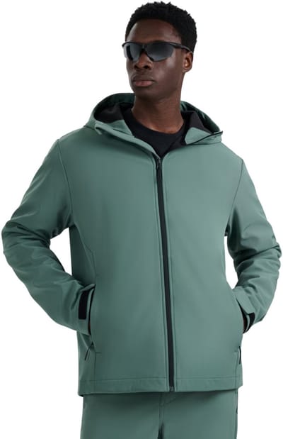 4F Jas Heren softshell Donkergroen - Maat S