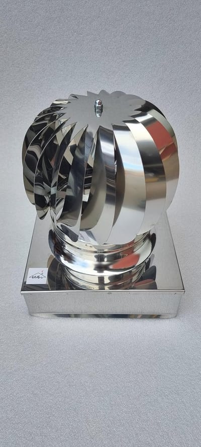 Vloerzuiger vierkant voor open haard - Draaibaar roestvrij staal 27 x 27 cm