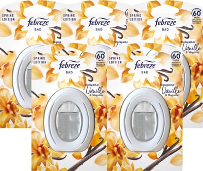 Ambi Pur / Febreze Luchtverfrisser - madagaskar vanille & magnolie - Badkamer - 5 stuks