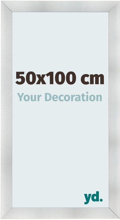 Your Decoration - Fotolijst 50x100 cm - MDF - Aluminium Geborsteld - Pisa