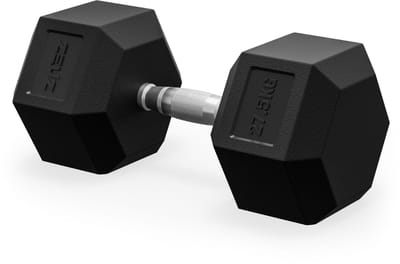 ZEUZ Hexa Dumbbell 1 Stuk 27.5 KG – Hexagon Gewichten Dumbell – Krachttraining Dumbell geschikt voor CrossFit & Fitness