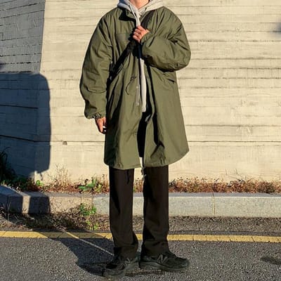 Winter Verdikte Katoenen Jas Middellange Windbreaker Heren Koreaanse Stijl Veelzijdig Trendy Losse Japanse Katoenen Jas M gray