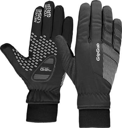 GripGrab - Ride Winddichte Winter Fietshandschoenen met Padding Gevoerde Thermo Wielerhandschoenen - Zwart - Unisex - Maat XS