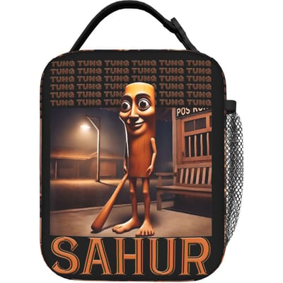 Tung Tung Sahur Oproep Geïsoleerde Lunchtassen Thermische Tas Herbruikbaar, Maaltijdcontainer Draagbare Tote Lunchbox Voedselopbergtas One Size